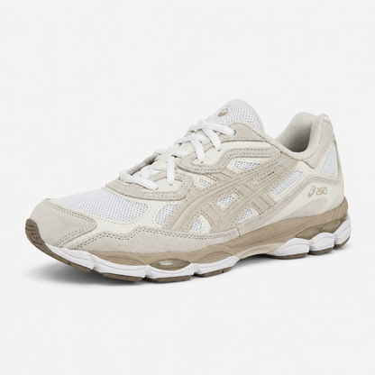 Asics Gel-NYC White Feather Grey - zijaanzicht schuin