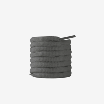 Ovale schoenveters 120 cm donkergrijs voor Asics en Nike P-6000